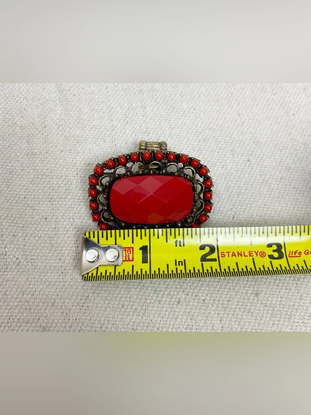 Bold Red Statement Cocktail Ring - stretch ring